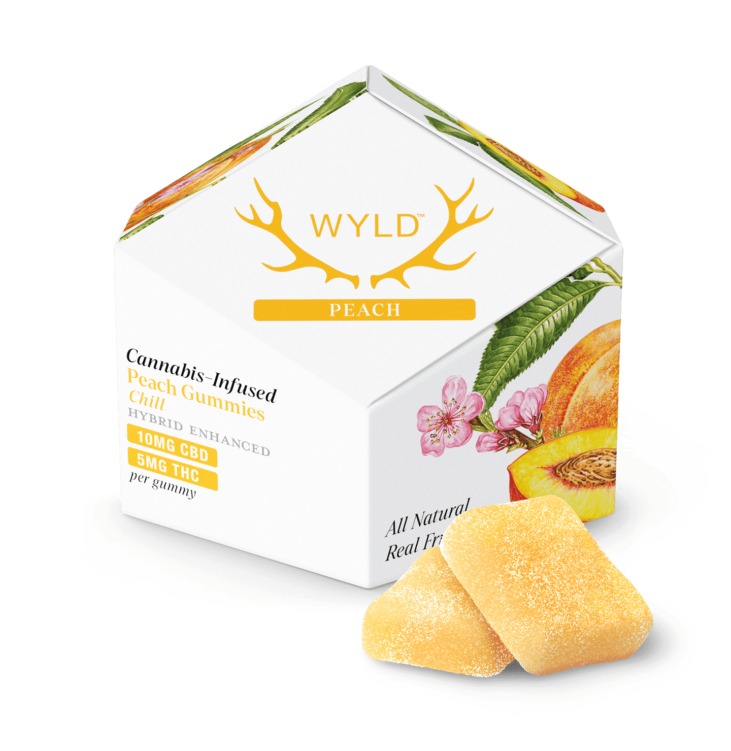 10mg CBD:5mg THC - WYLD Peach Gummies