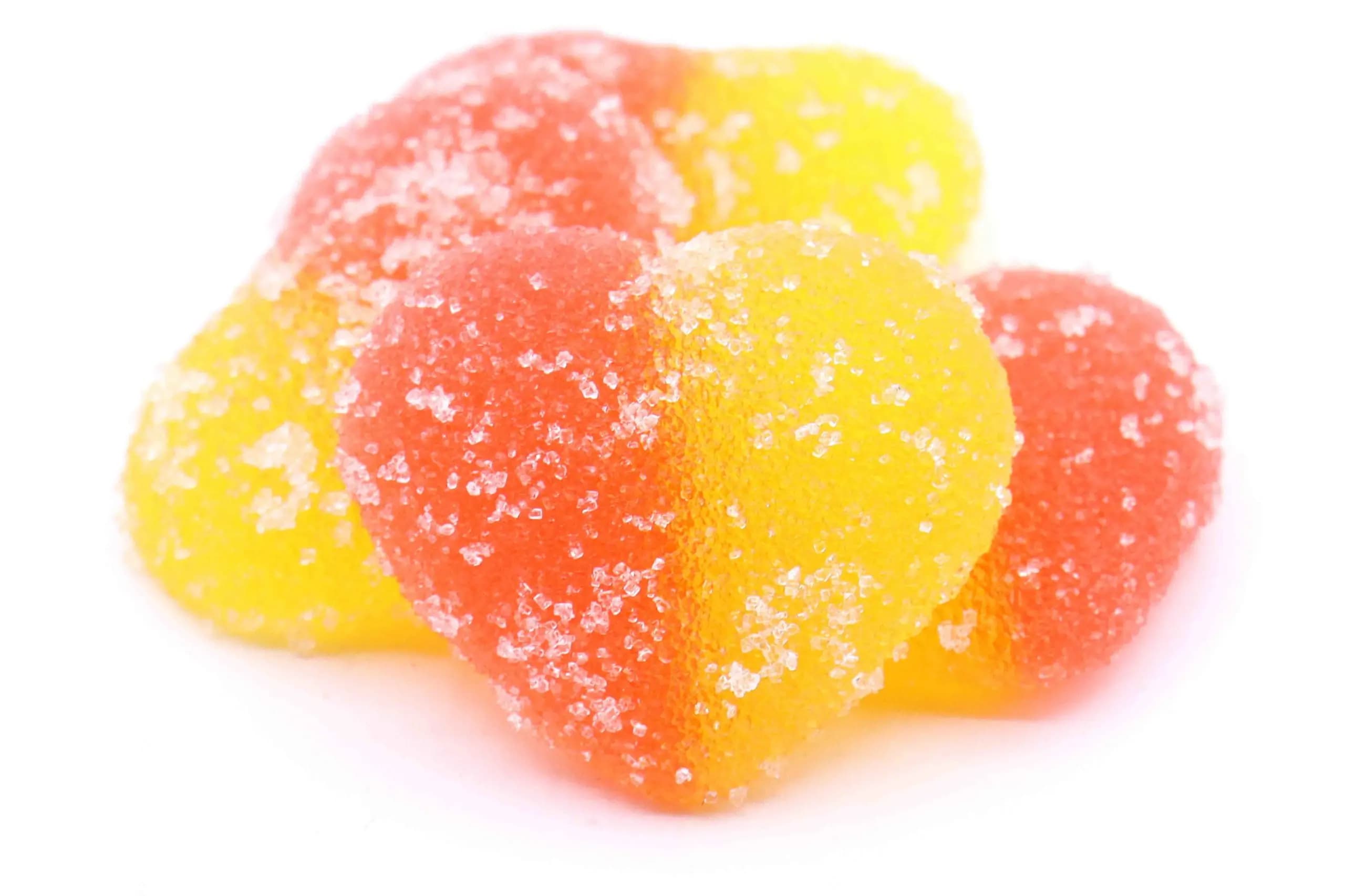 40mg THC Gummies - Juicy Peach Hearts